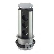 Power port-wysuwne gniazdo blatowe 3częściowe 230V evoline